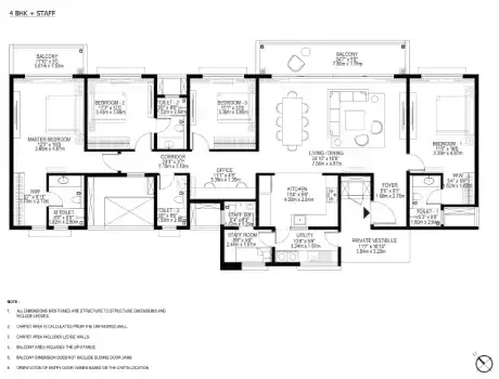 Purva Hennur 4 BHK Floor Plan image